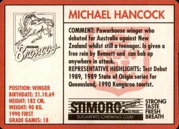 1991 Stimorol NRL #14 Michael Hancock Back